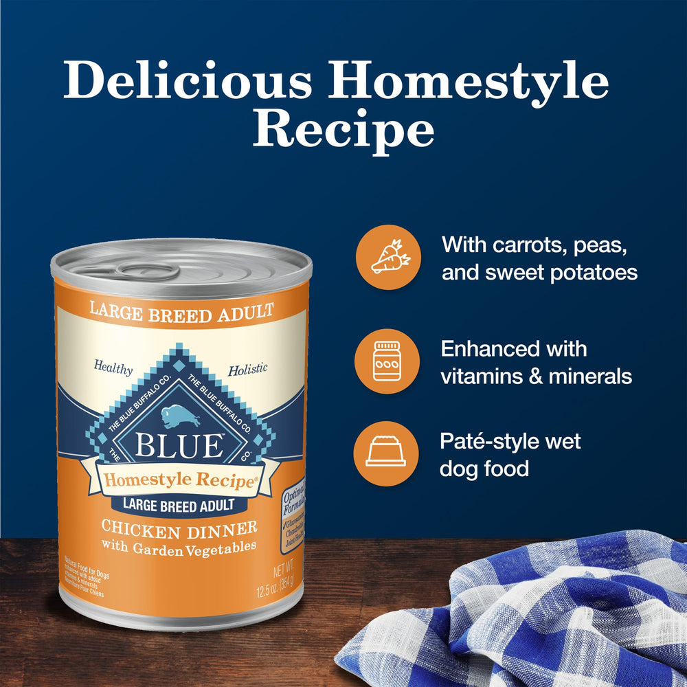 Blue Buffalo Homestyle con arándanos azules y rojos, aporte de antioxidantes.