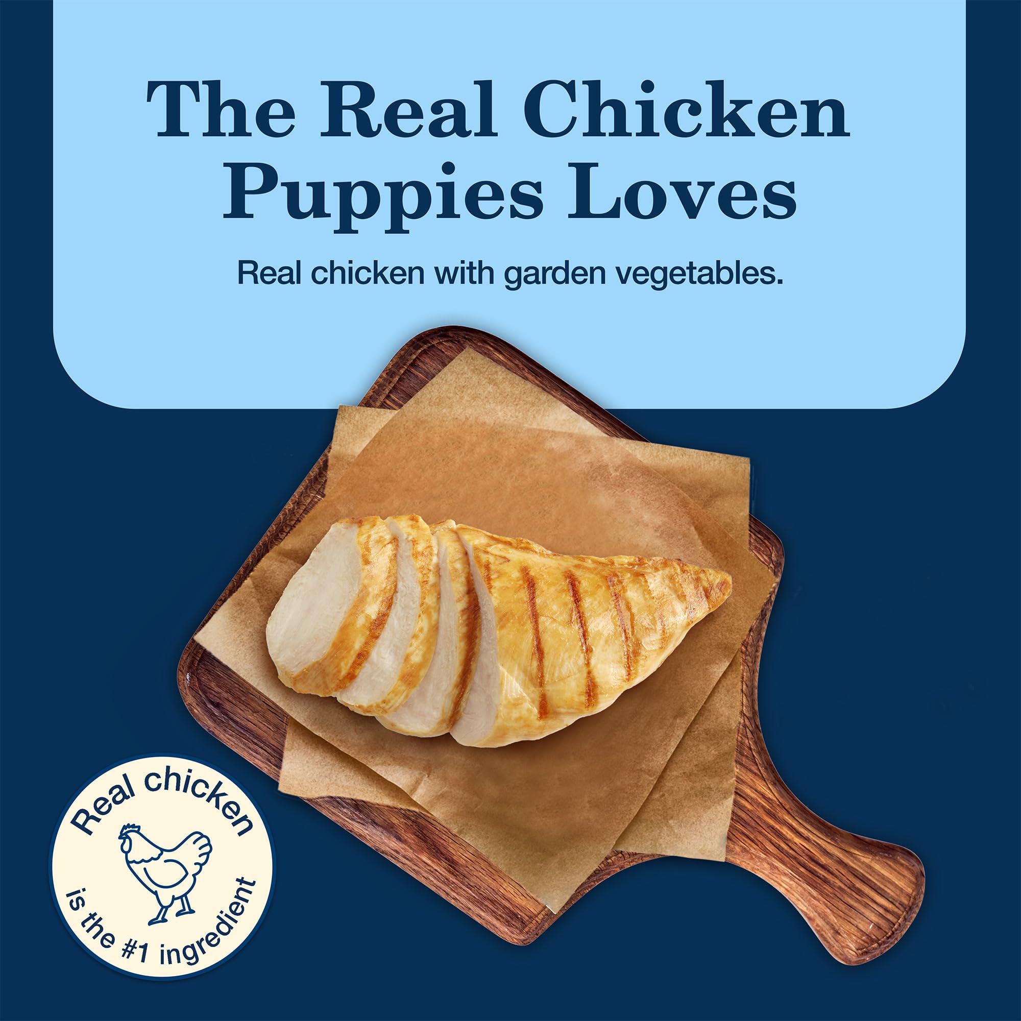 Blue Buffalo Homestyle Puppy: vegetales del jardín aportan colores y nutrientes.