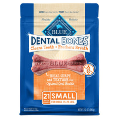 Blue Buffalo huesos dentales pequeños, promueven limpieza y sabor.