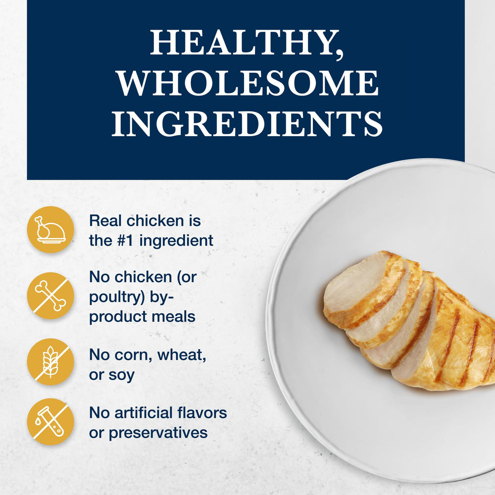 Blue Buffalo KM: ingredientes naturales sin subproductos de ave.