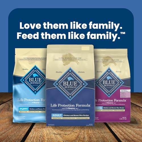 Blue Buffalo Life Protection Formula bolsa de 15 libras para conveniencia familiar.