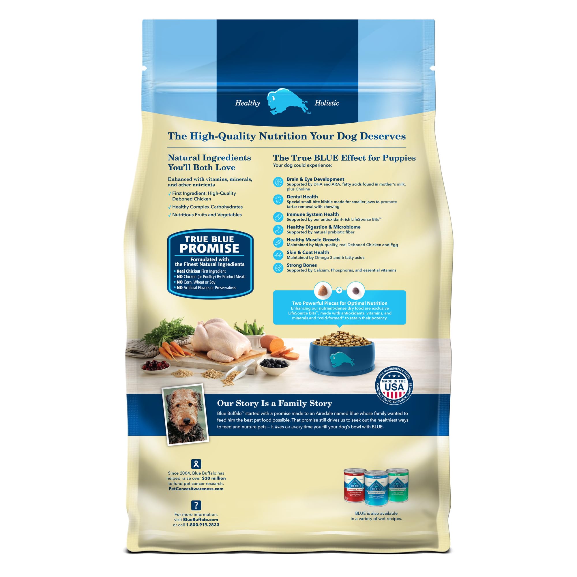 Blue Buffalo Life Protection Formula para cachorros con pollo real primer ingrediente y sabor