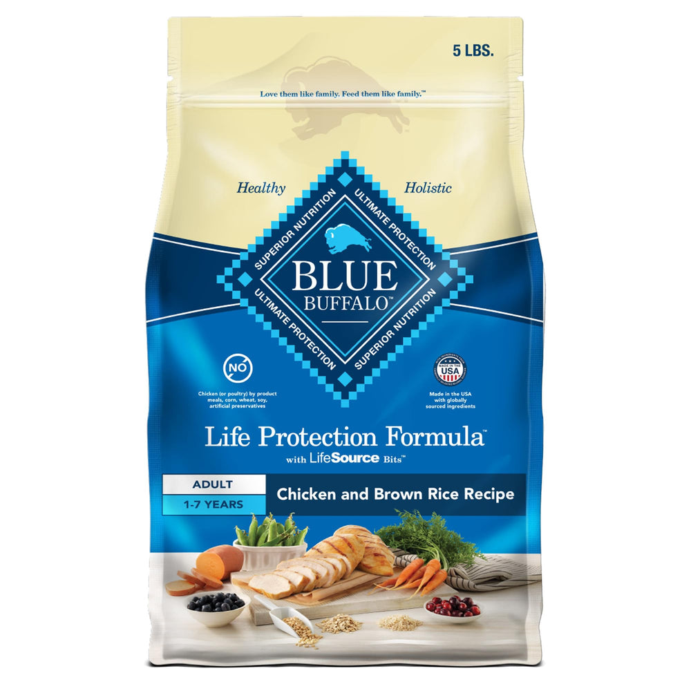 Blue Buffalo Life Protection : croquettes au poulet réel pour muscles solides.