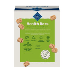 Blue Buffalo Mini Health Bars ingredients highlight apples, oats, and yogurt.