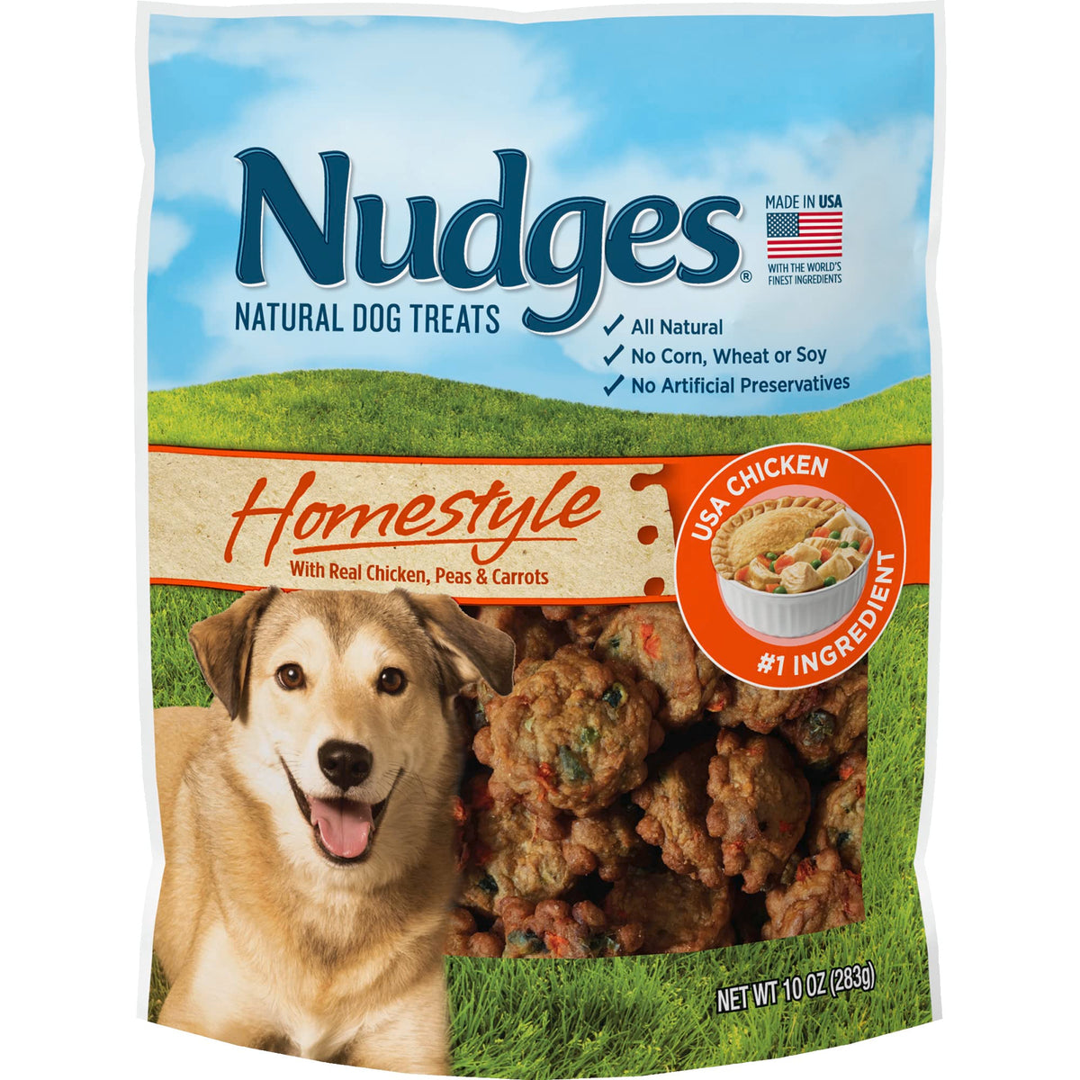 Nudges Blue Buffalo empaque de 10 oz con pollo, perfecto como recompensa diaria