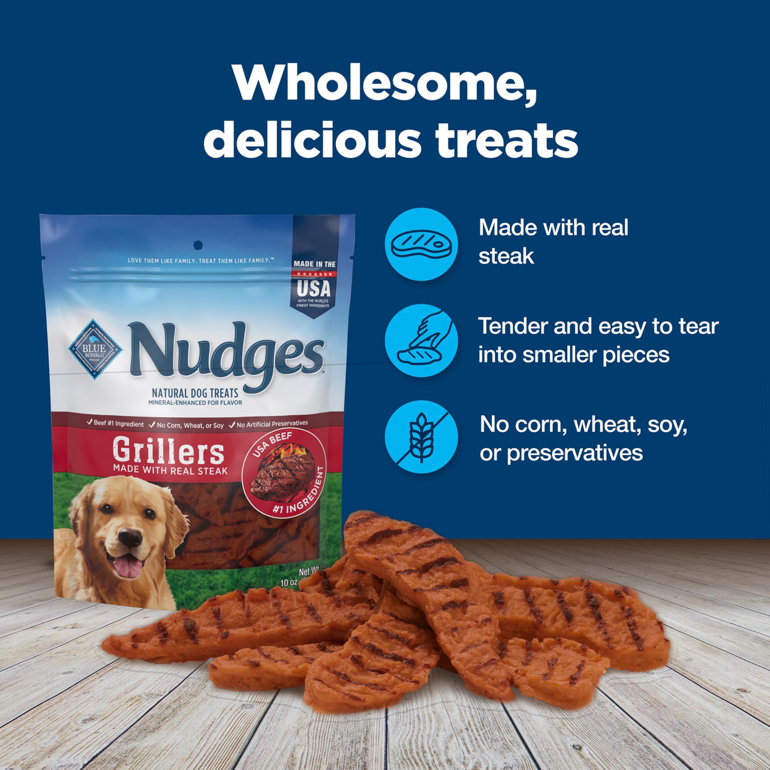 Blue Buffalo Nudges Grillers presentación de 10oz para uso práctico