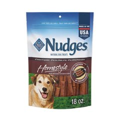 Nudges Homestyle Blue Buffalo au poulet et porc, sachet 18 oz, récompense savoureuse.