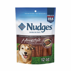 Friandises Nudges Homestyle Blue Buffalo dans un sachet 340 g pour récompense pratique.