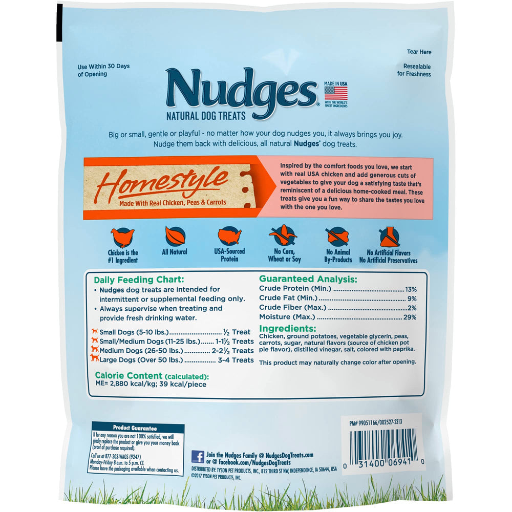 Nudges Blue Buffalo, textura tierna de pollo, ideal para premiar a tu perro