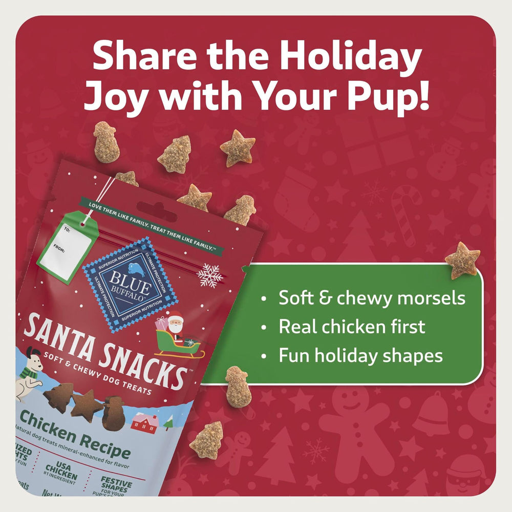 Blue Buffalo Santa Snacks, DHA para apoyar desarrollo cognitivo.