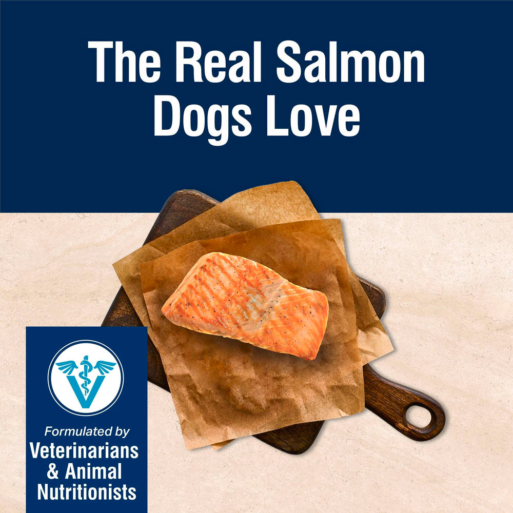 Blue Buffalo Soluciones Verdaderas, salmón real como primer ingrediente, nutrición balanceada.