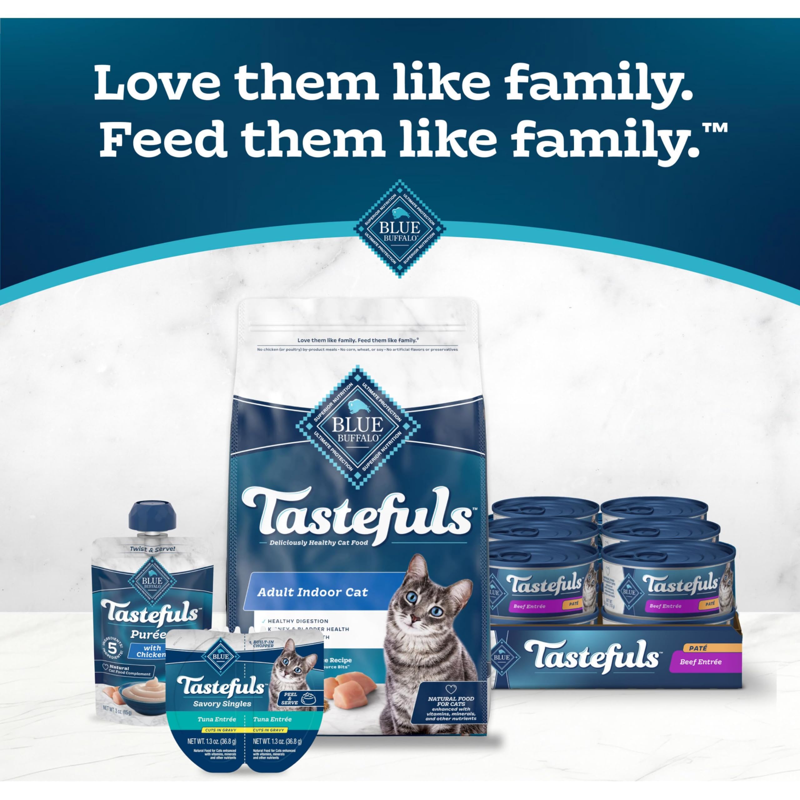 Blue Buffalo Tastefuls: caja de 24 latas para conveniencia.