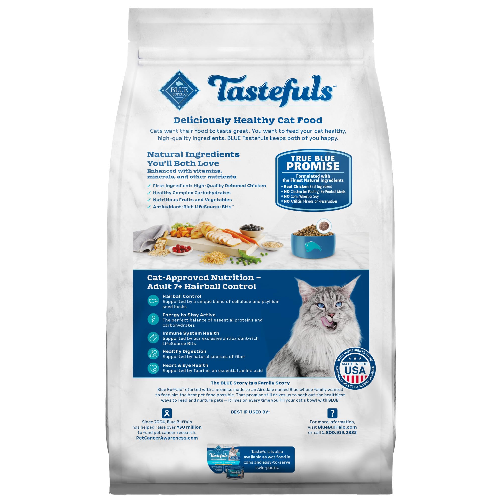 Blue Buffalo Tastefuls control de bolas de pelo para felinos