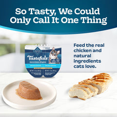 Blue Buffalo Tastefuls, cortadora integrada para servir sin utensilios.