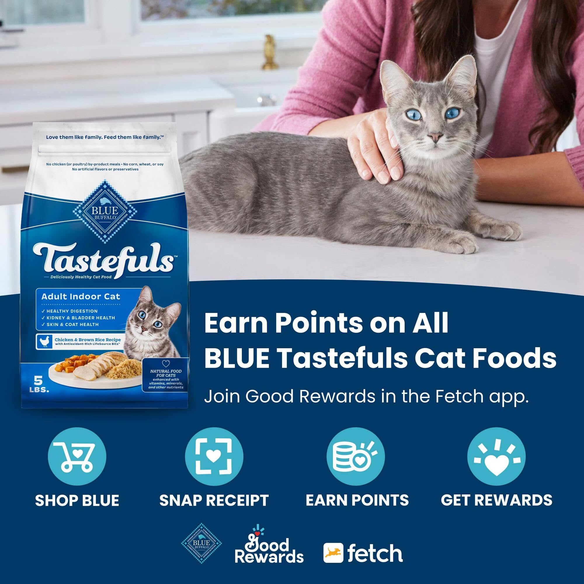 Blue Buffalo Tastefuls DHA y ARA para desarrollo cognitivo y visual
