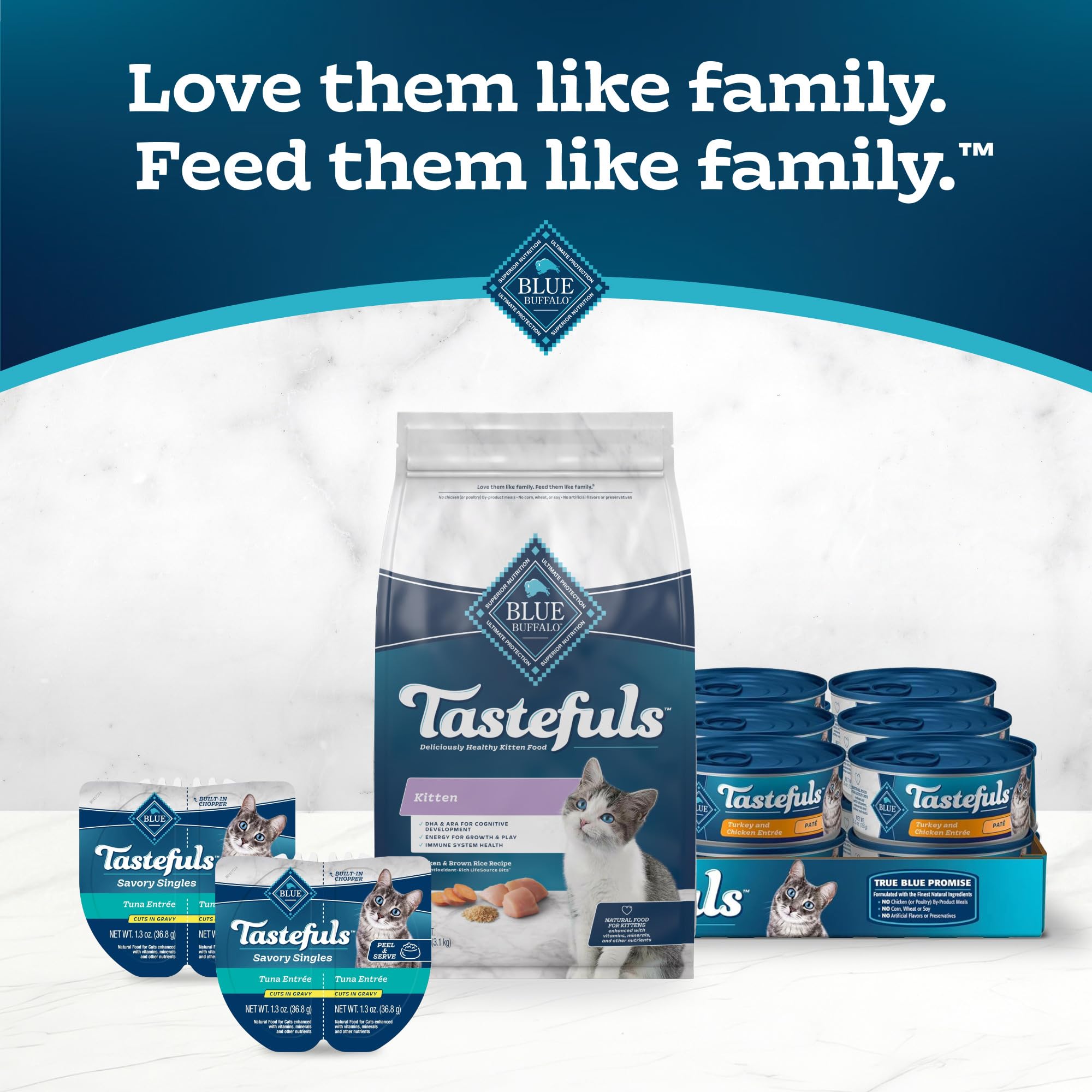 Blue Buffalo Tastefuls energía y crecimiento para gatitos activos
