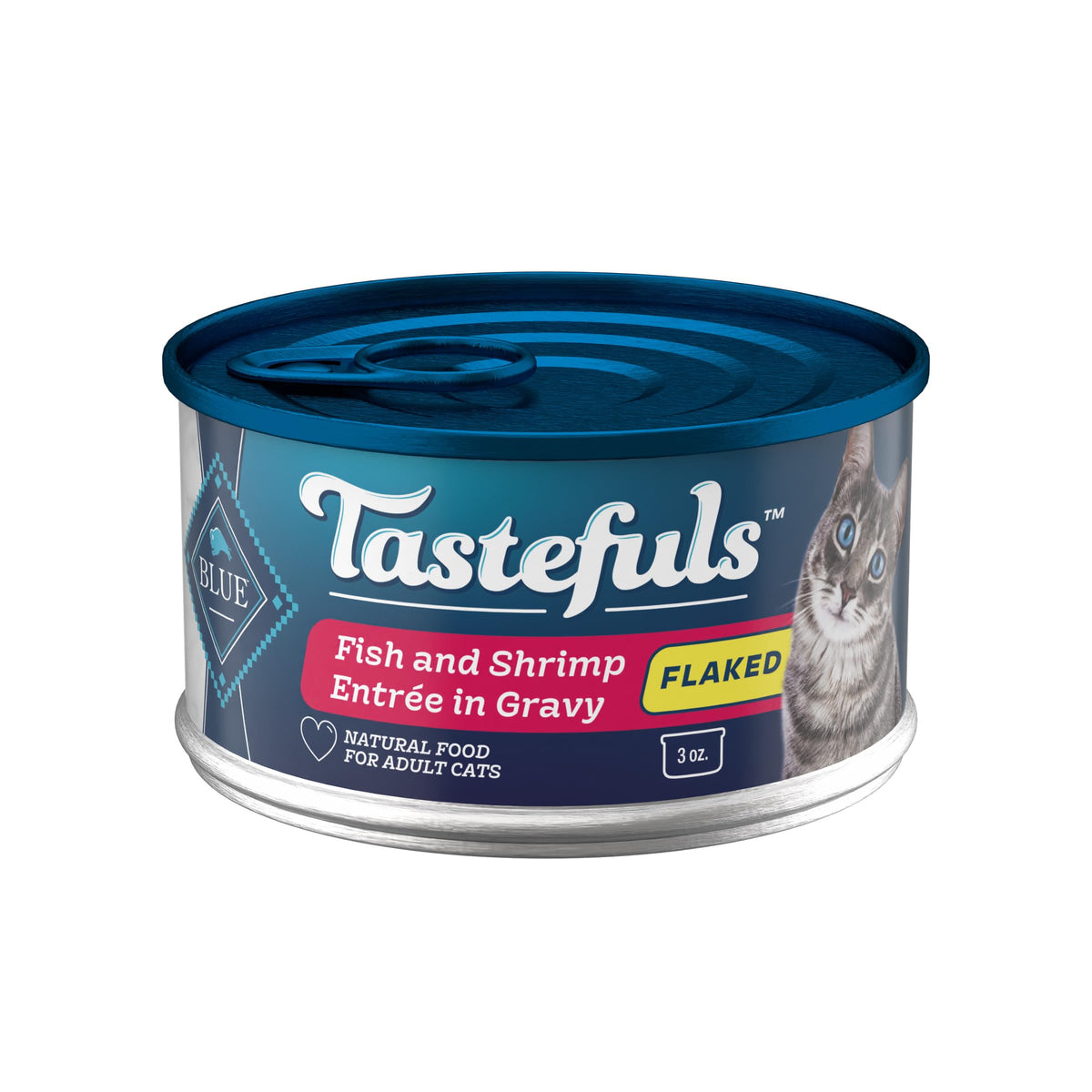 Blue Buffalo Tastefuls en latas de 3 oz, pack 24, opción conveniente para alimentación diaria.