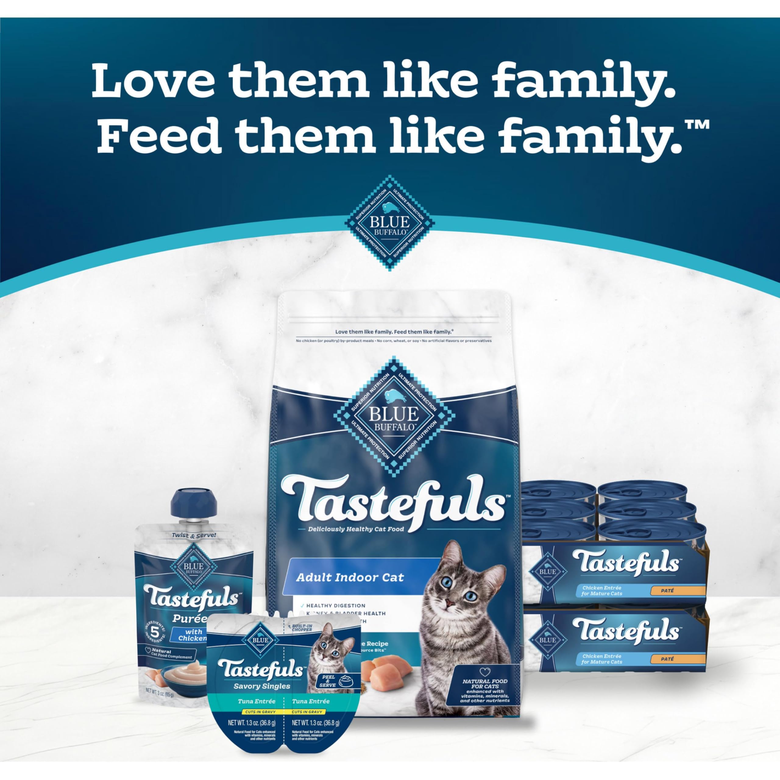 Blue Buffalo Tastefuls: nutrición equilibrada con ingredientes selectos.