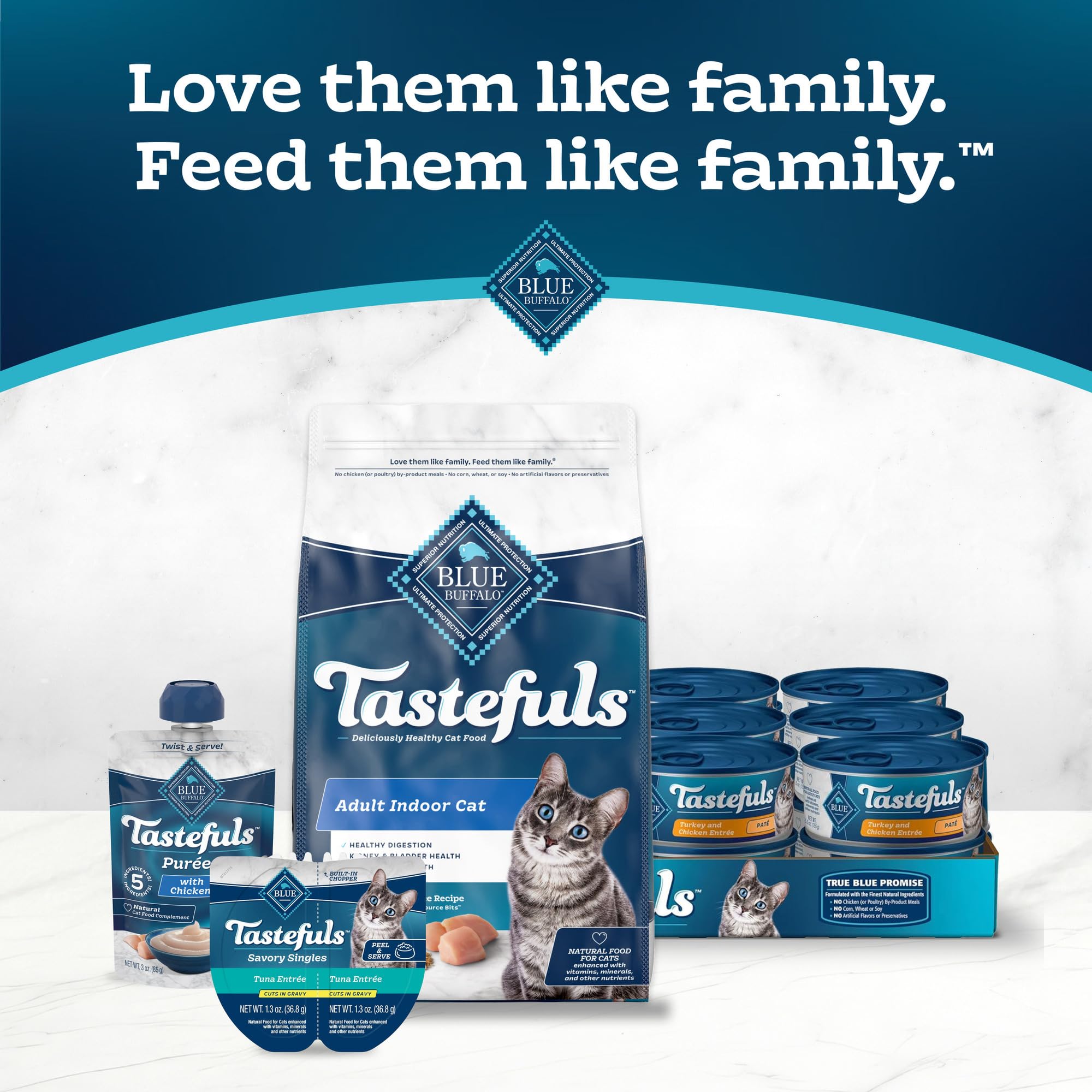 Blue Buffalo Tastefuls porciones de pollo sin subproductos, opción natural
