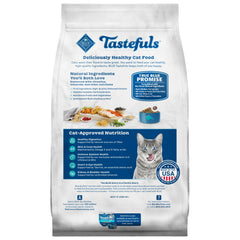 Blue Buffalo Tastefuls con pollo real como ingrediente primario para una dieta equilibrada.