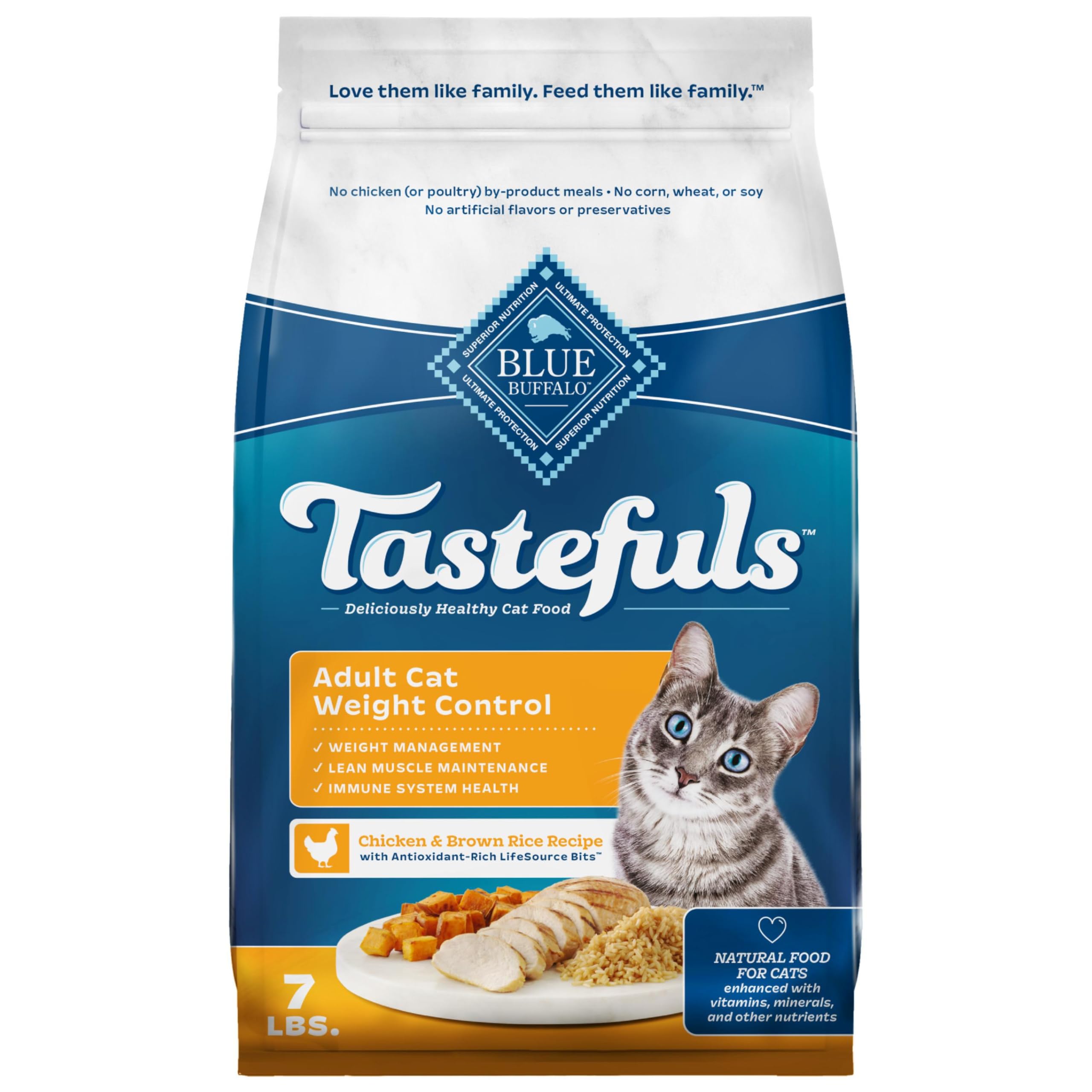 BLUE Tastefuls: pollo real como primer ingrediente para gatos