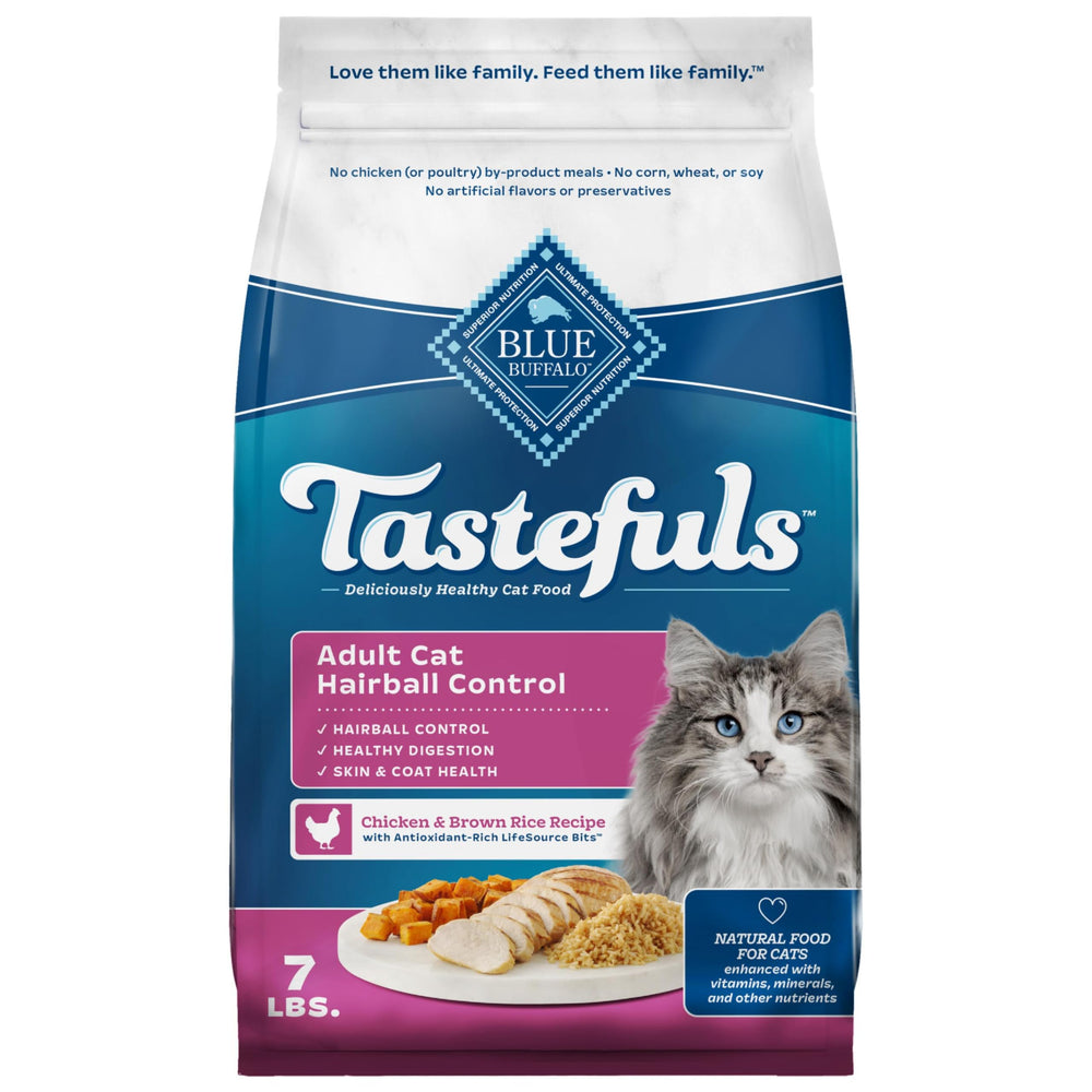 Blue Buffalo Tastefuls, pollo real primer ingrediente para una dieta sabrosa y nutritiva.