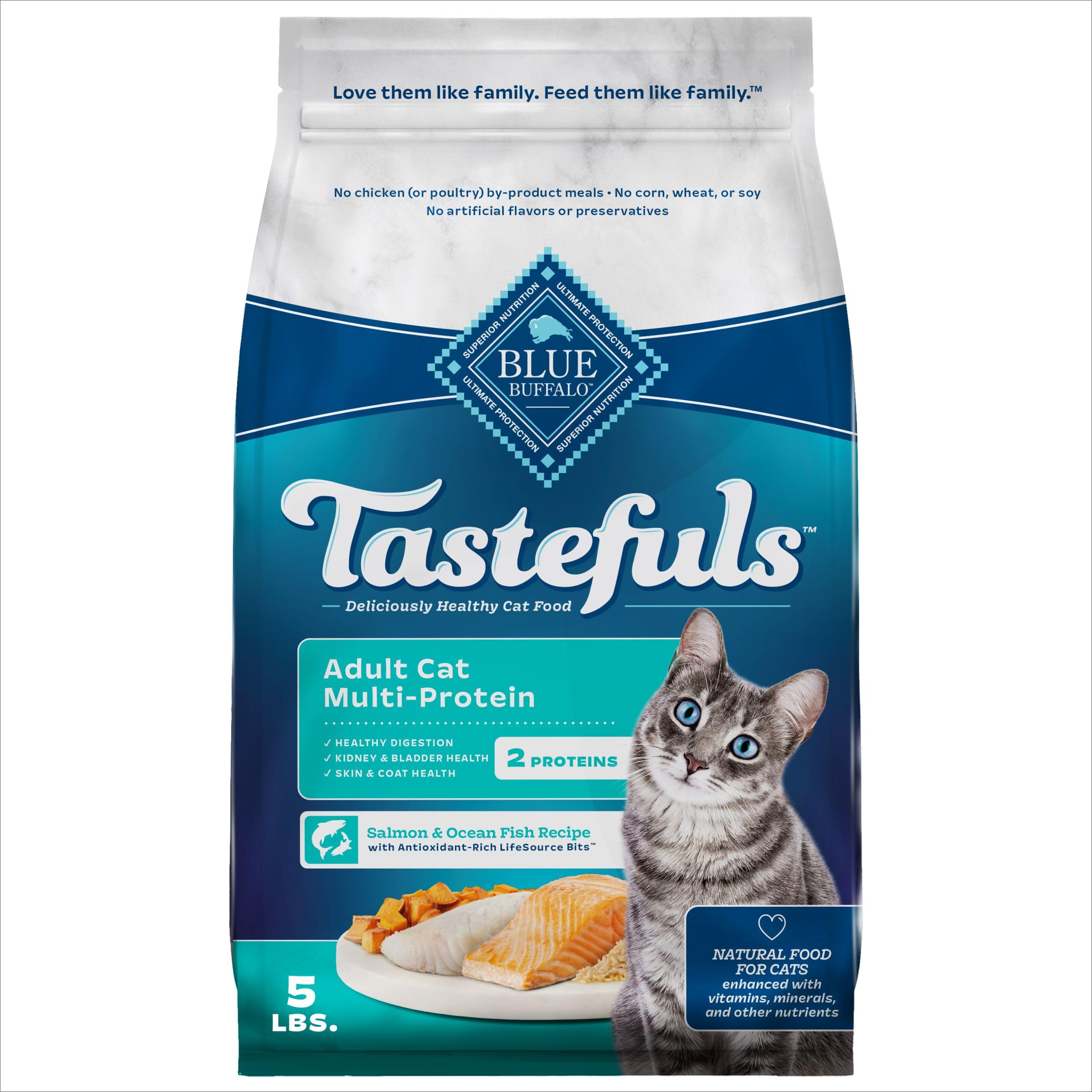 Blue Buffalo Tastefuls con salmón y pescado marino para sabor natural