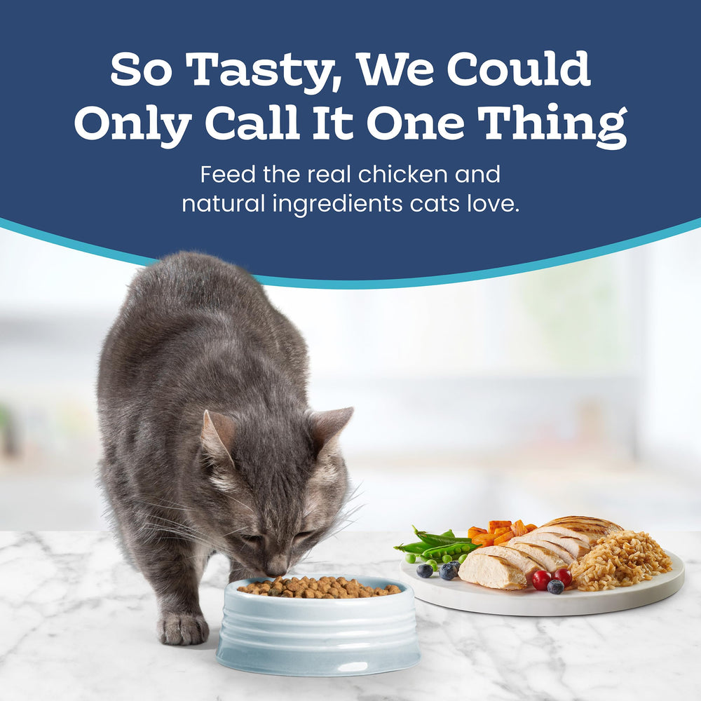 Fórmula Blue Buffalo Tastefuls sin subproductos de pollo para gatos.