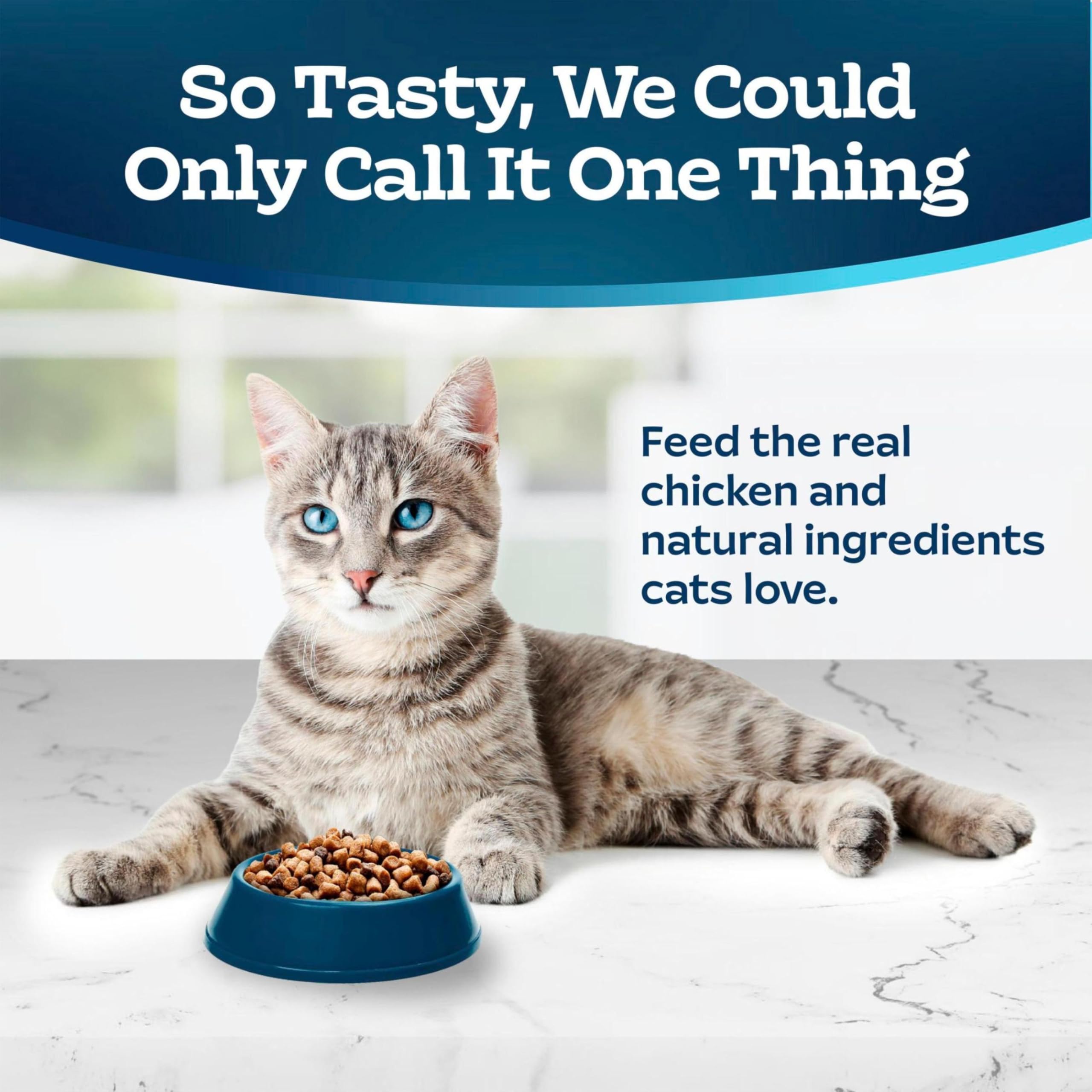 Blue Buffalo Tastefuls sin subproductos de pollo, opción natural para gatos.