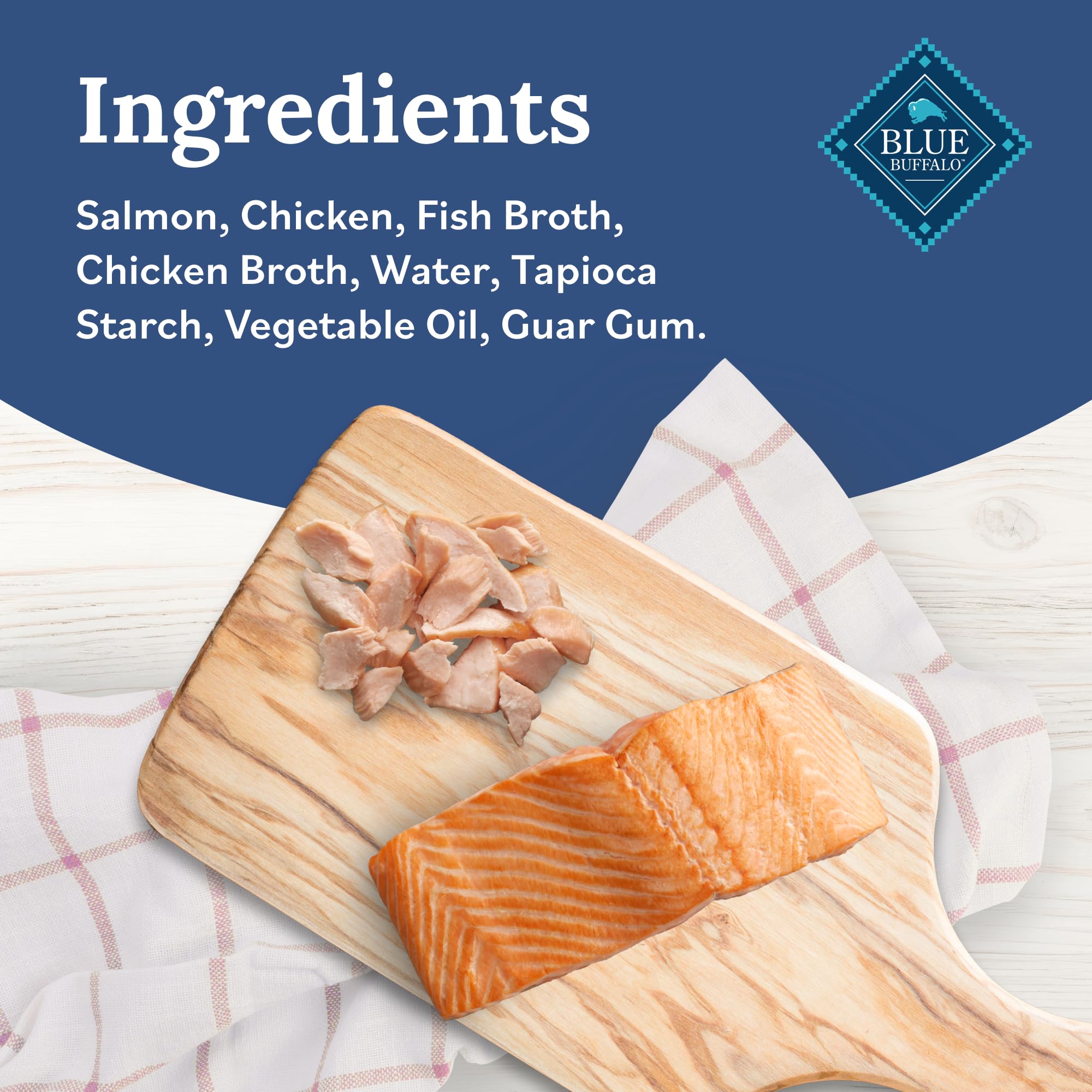 Blue Buffalo Tender Shreds ingredientes naturales sin maíz, trigo ni soya