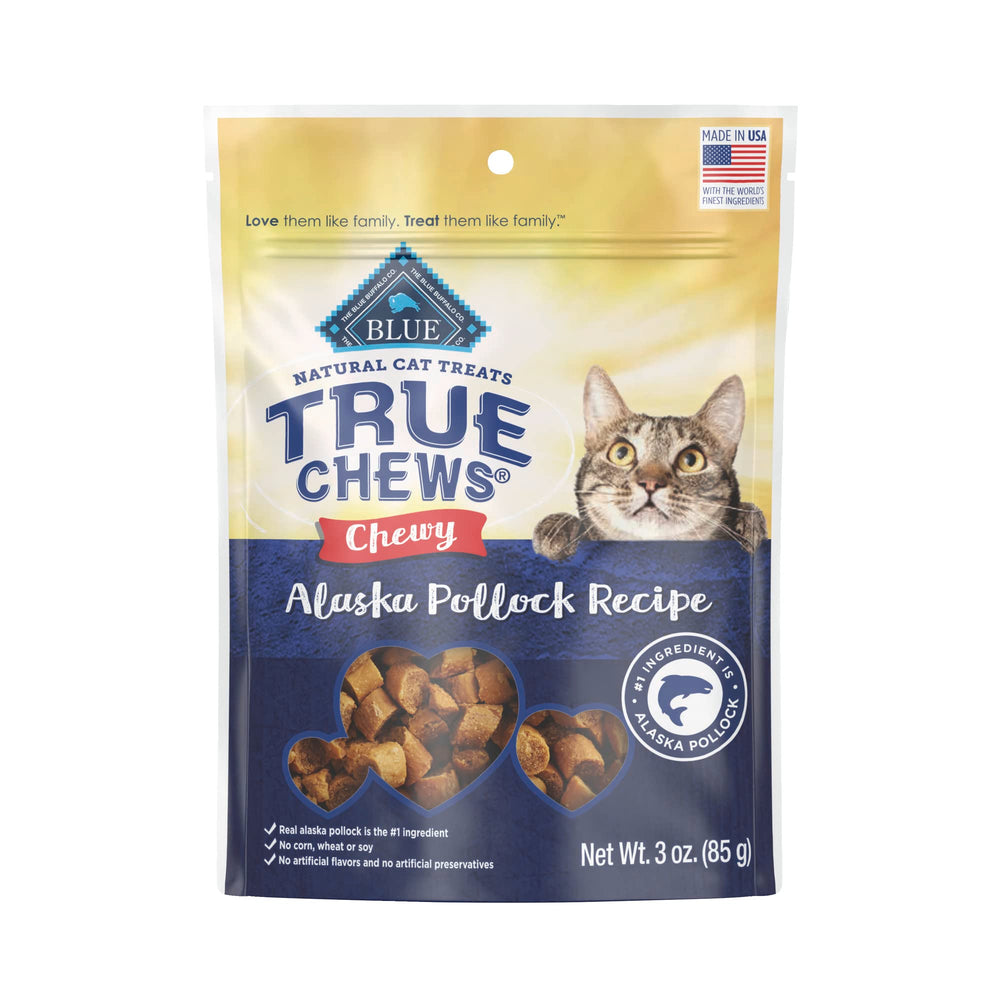 Blue Buffalo True Chews, bolsa de 3 oz recerrable, premio sabroso para gatos