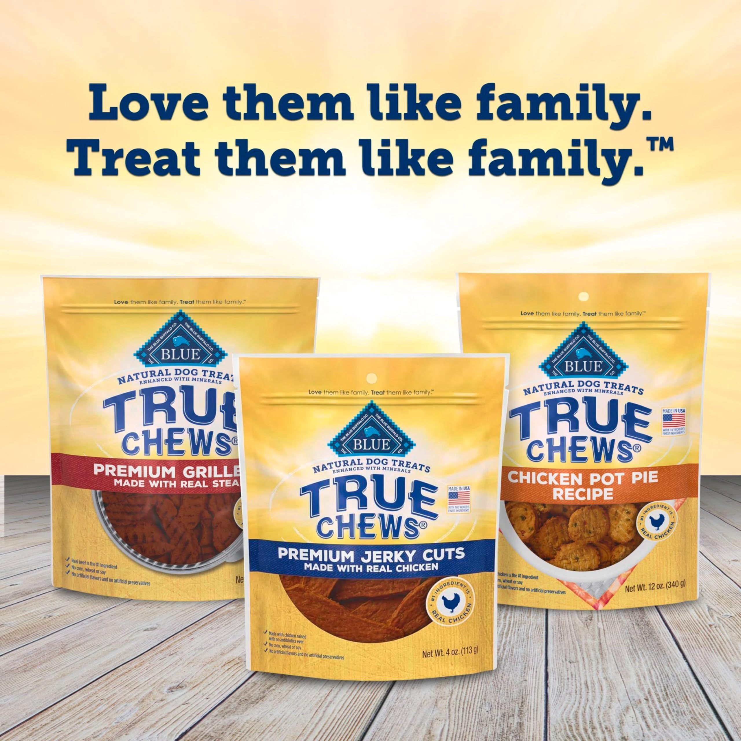 Blue Buffalo Jerky Cuts Pollo: sabor real de pollo en cada bocado.