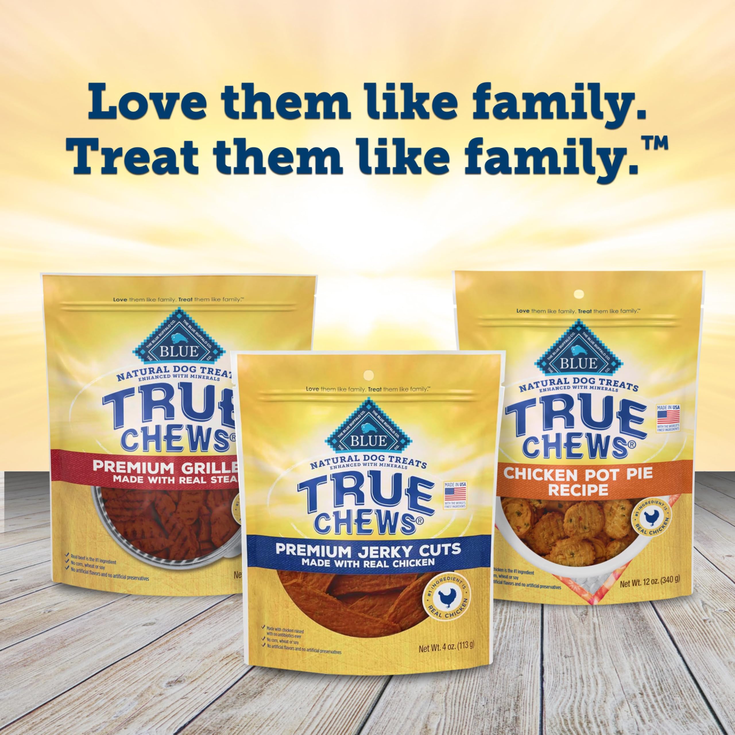 Blue Buffalo True Chews uso diario para reforzar el vínculo con tu mascota.