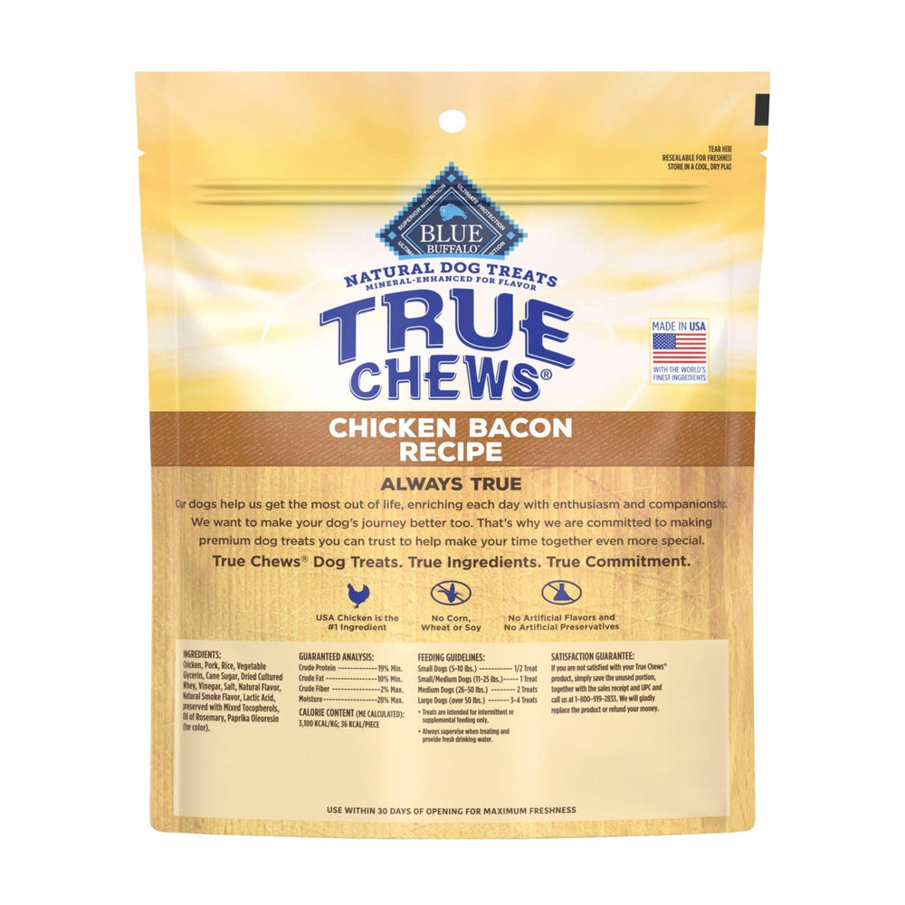 Blue Buffalo True Chews textura tierna y masticable para todas las razas