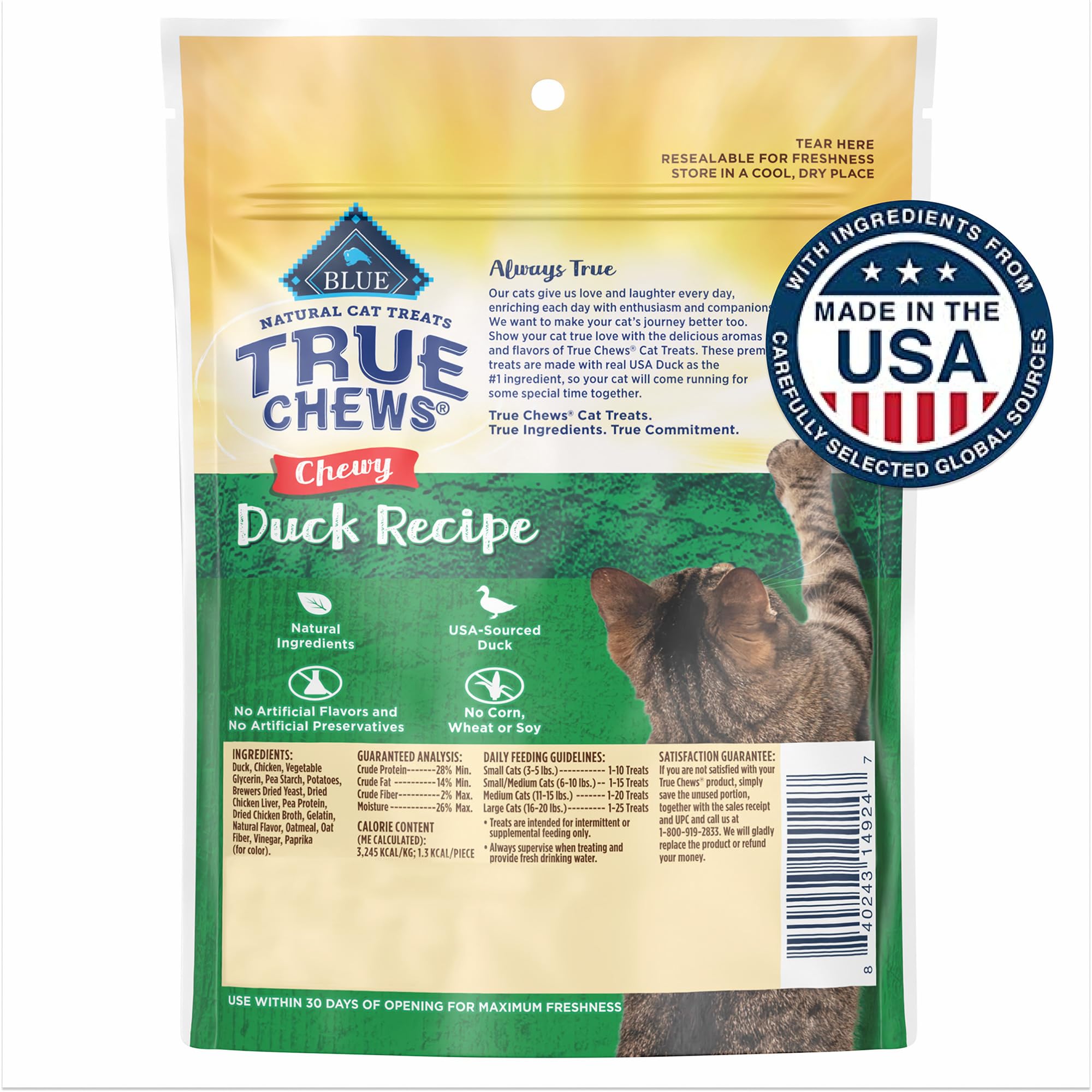 Blue Buffalo True Chews textura tierna para masticar y disfrutar.