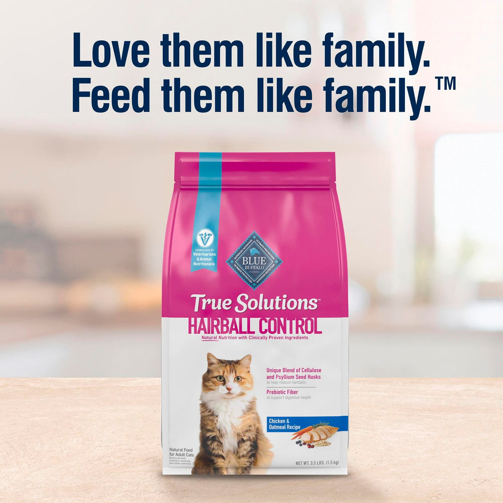 Blue Buffalo True Solutions Hairball Control bolsa de 3.5 lb para gatos adultos.