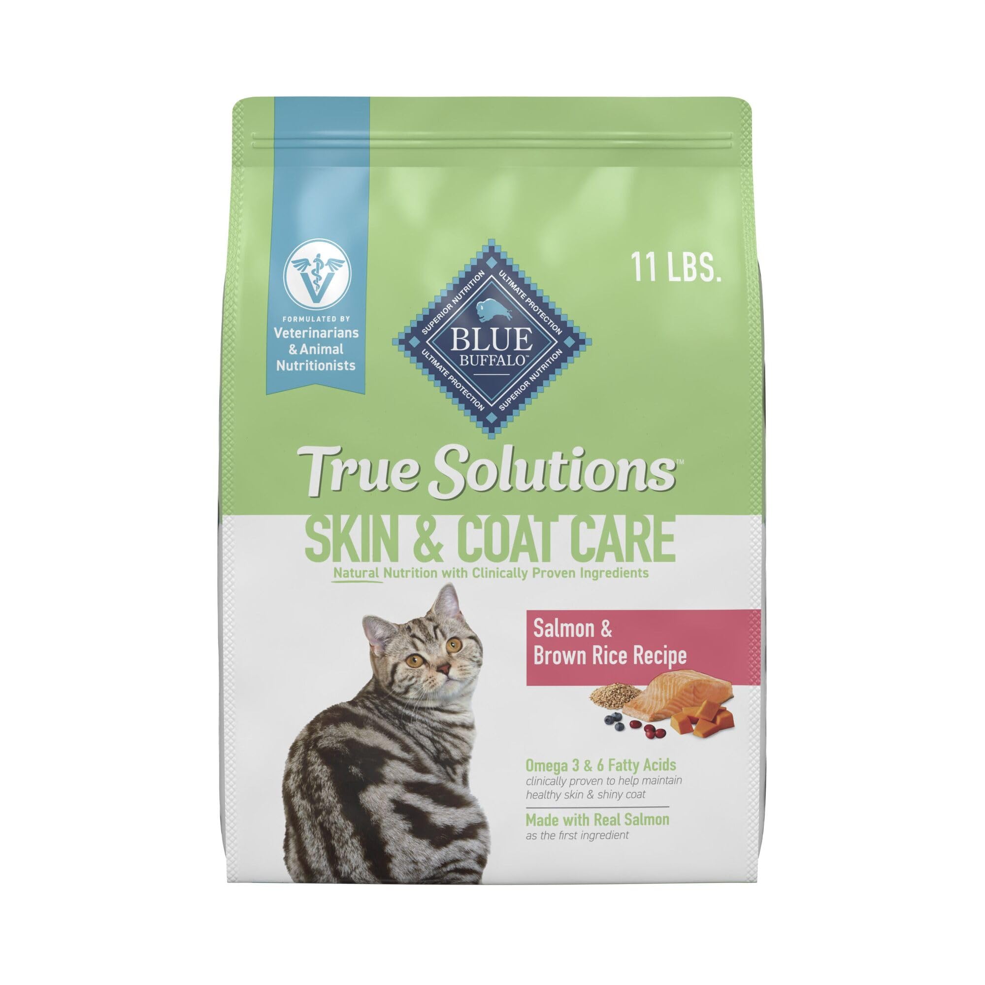 Blue Buffalo True Solutions: bolsa de 11 lb para cuidado de piel y pelo del gato