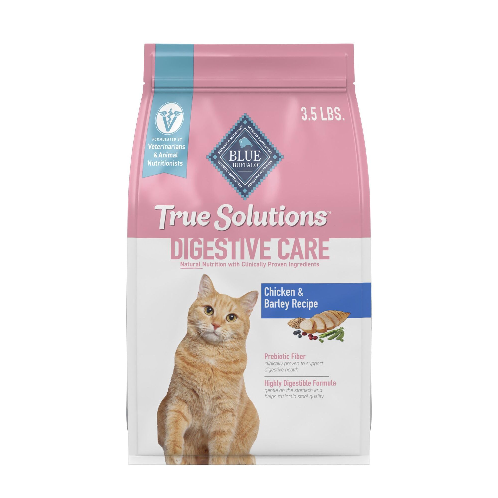 Blue Buffalo True Solutions Digestive Care en bolsa de 3.5 lb para la dieta diaria del gato