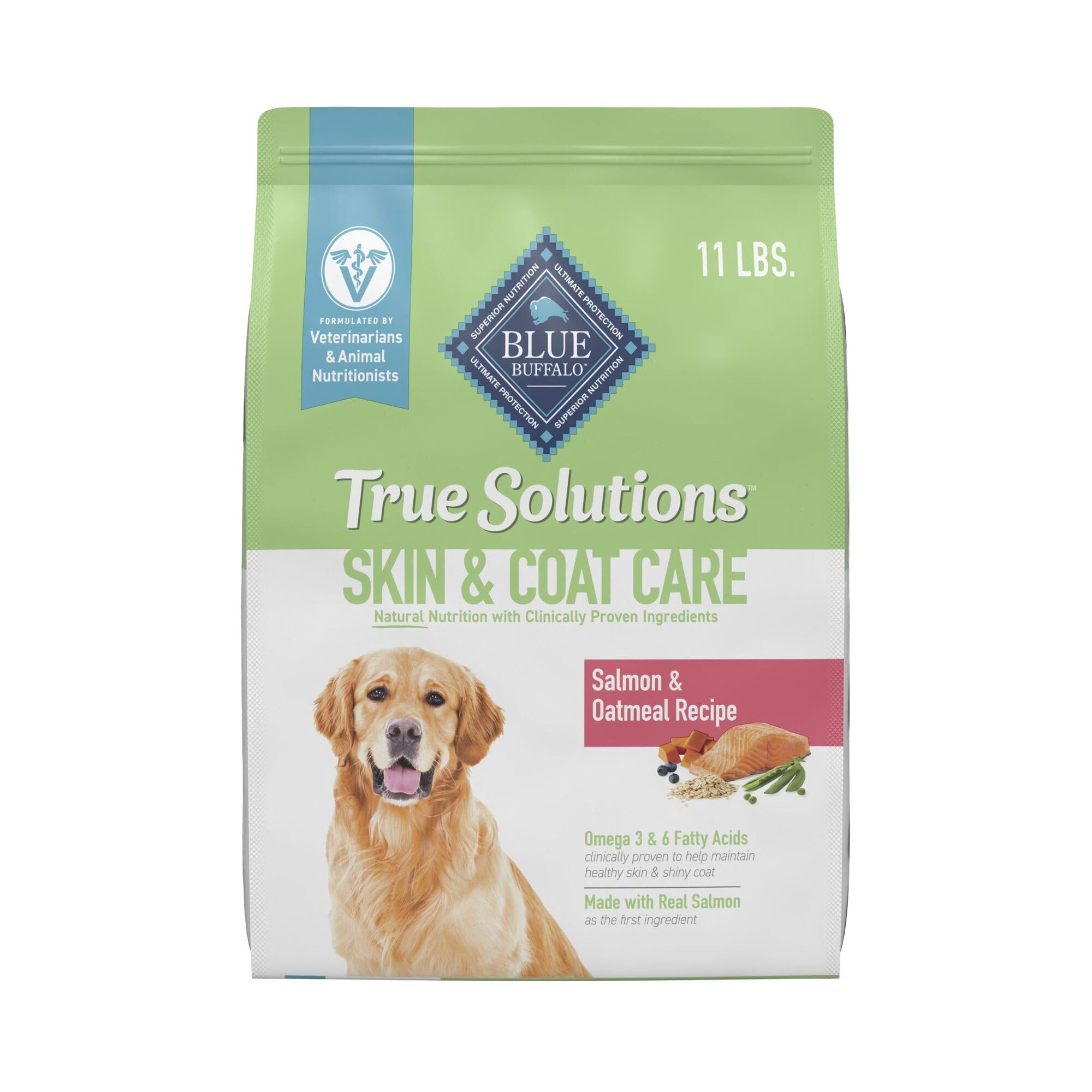 Blue Buffalo True Solutions piel y pelaje: apoyo para piel saludable y pelaje brillante