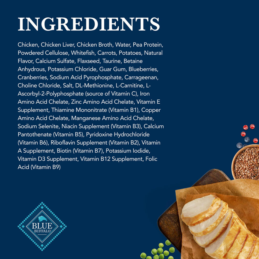 Blue Buffalo W+U: sin subproductos de pollo para una dieta limpia.