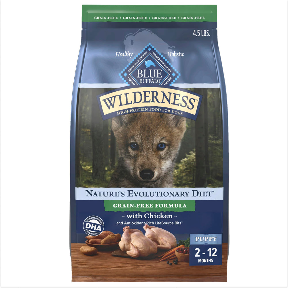 Blue Buffalo Wilderness cachorrito con pollo real para crecimiento sano
