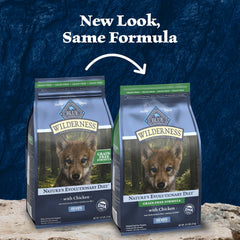 Blue Buffalo Wilderness ingredientes naturales con vitaminas para cachorros felices