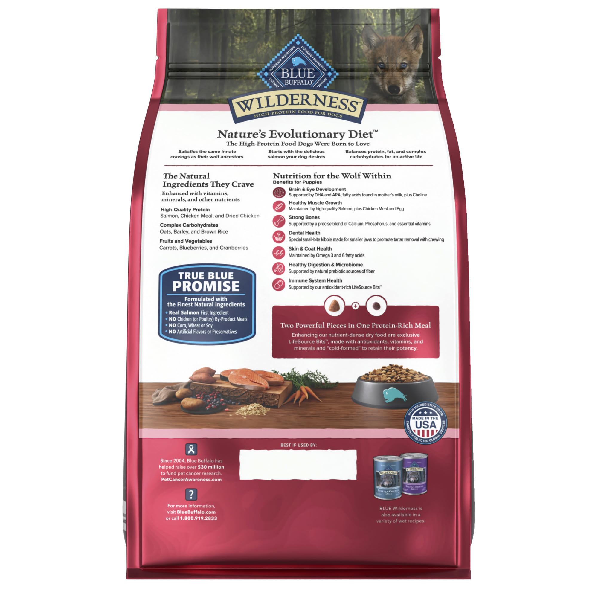 Blue Buffalo Wilderness: alta proteína para cachorros activos.