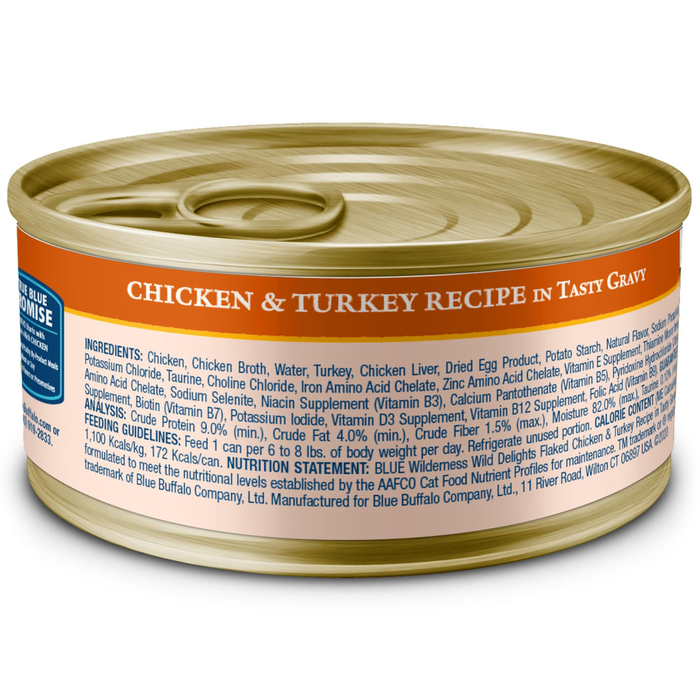 Blue Buffalo Wilderness Delights, textura de trozos en salsa para mayor apetito felino.