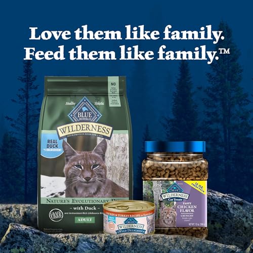 Blue Buffalo Wilderness dieta natural con proteína alta para gatos.