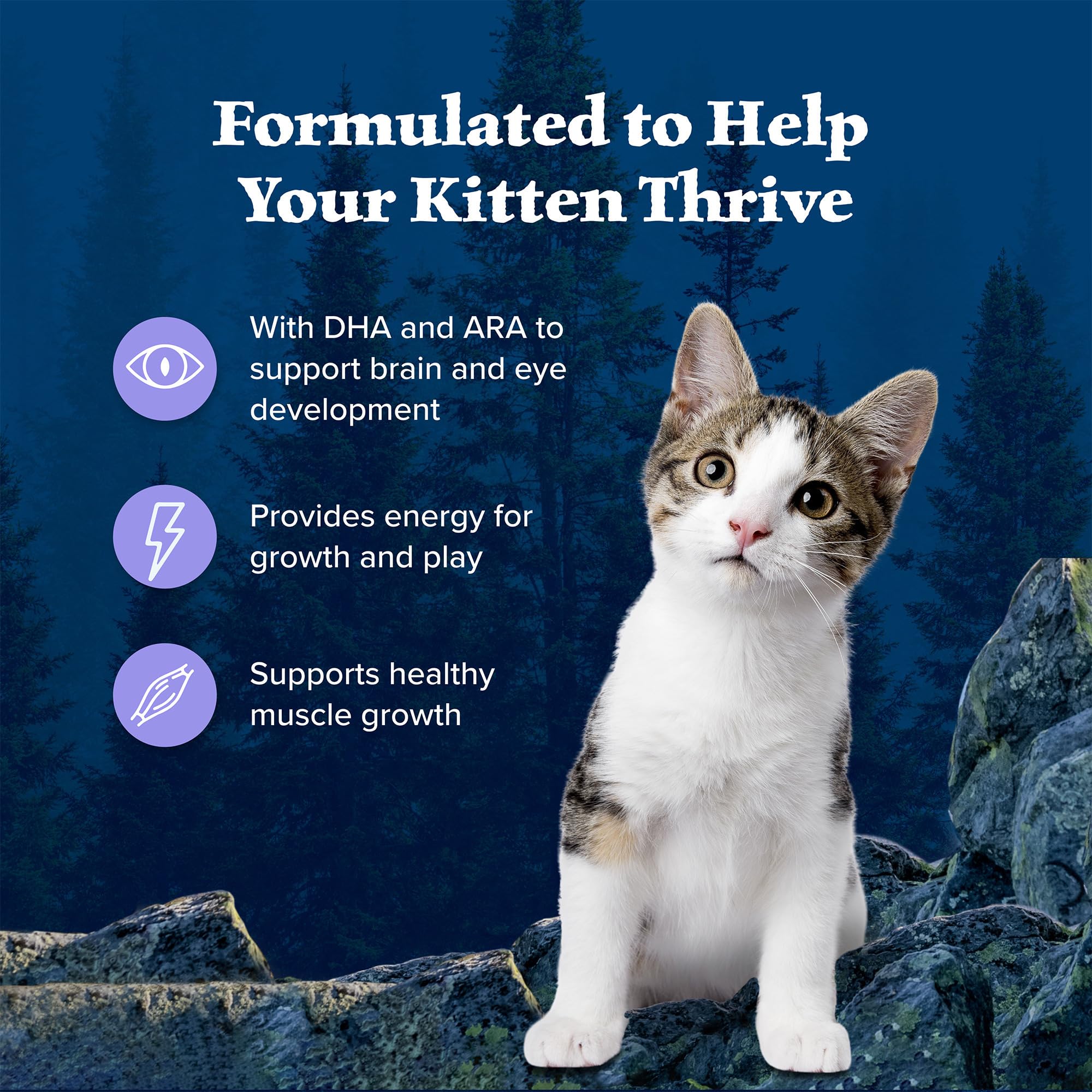 Blue Buffalo Wilderness Gatito: sin subproductos de pollo para una dieta natural.