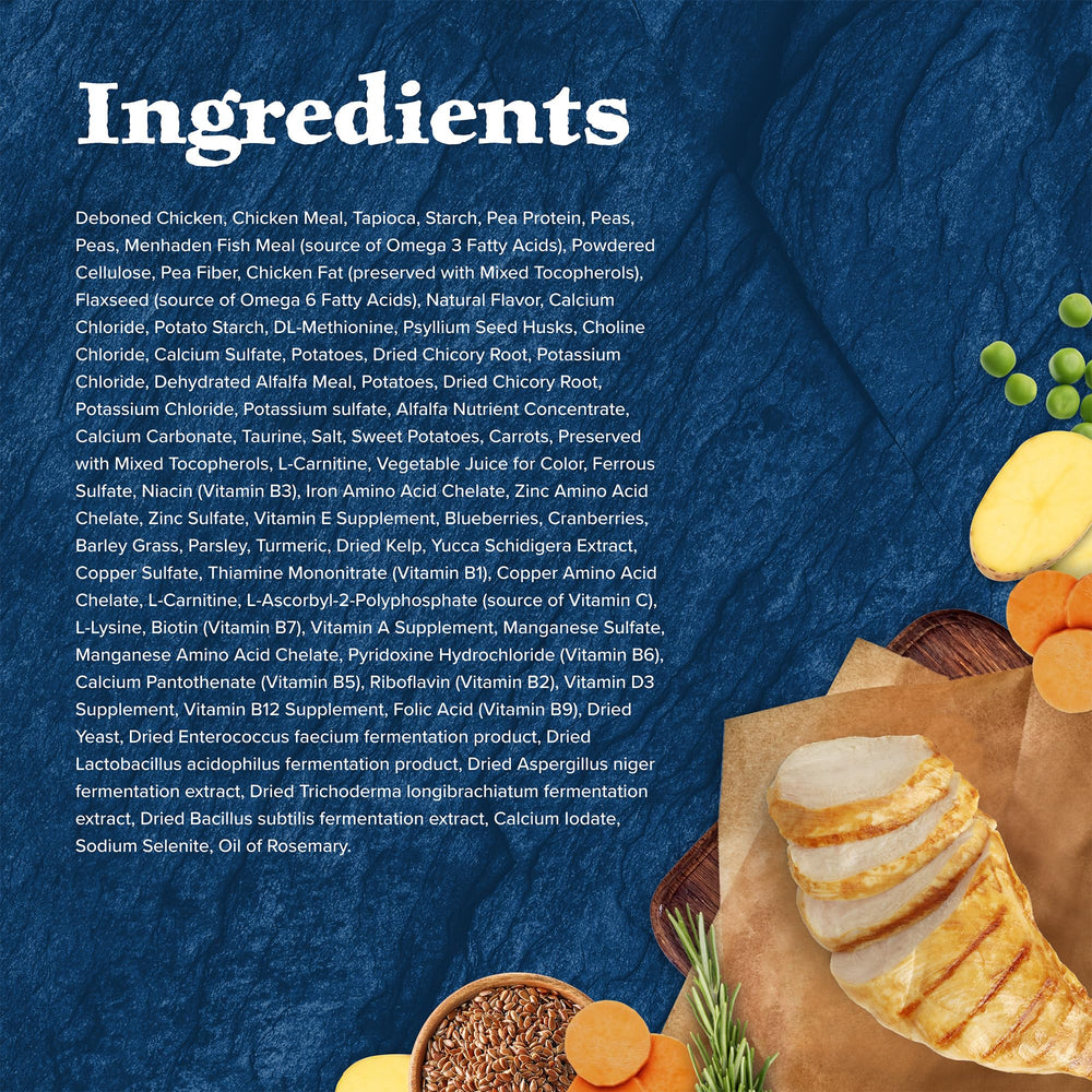 Blue Buffalo Wilderness, ingredientes naturales sin subproductos de pollo.