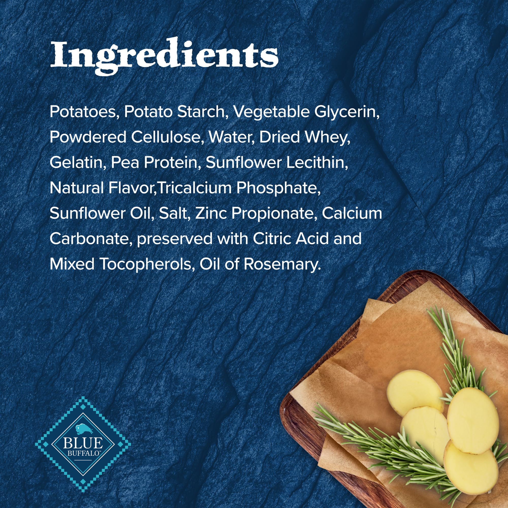 Blue Buffalo Wilderness ingredientes clave sin conservantes para salud dental