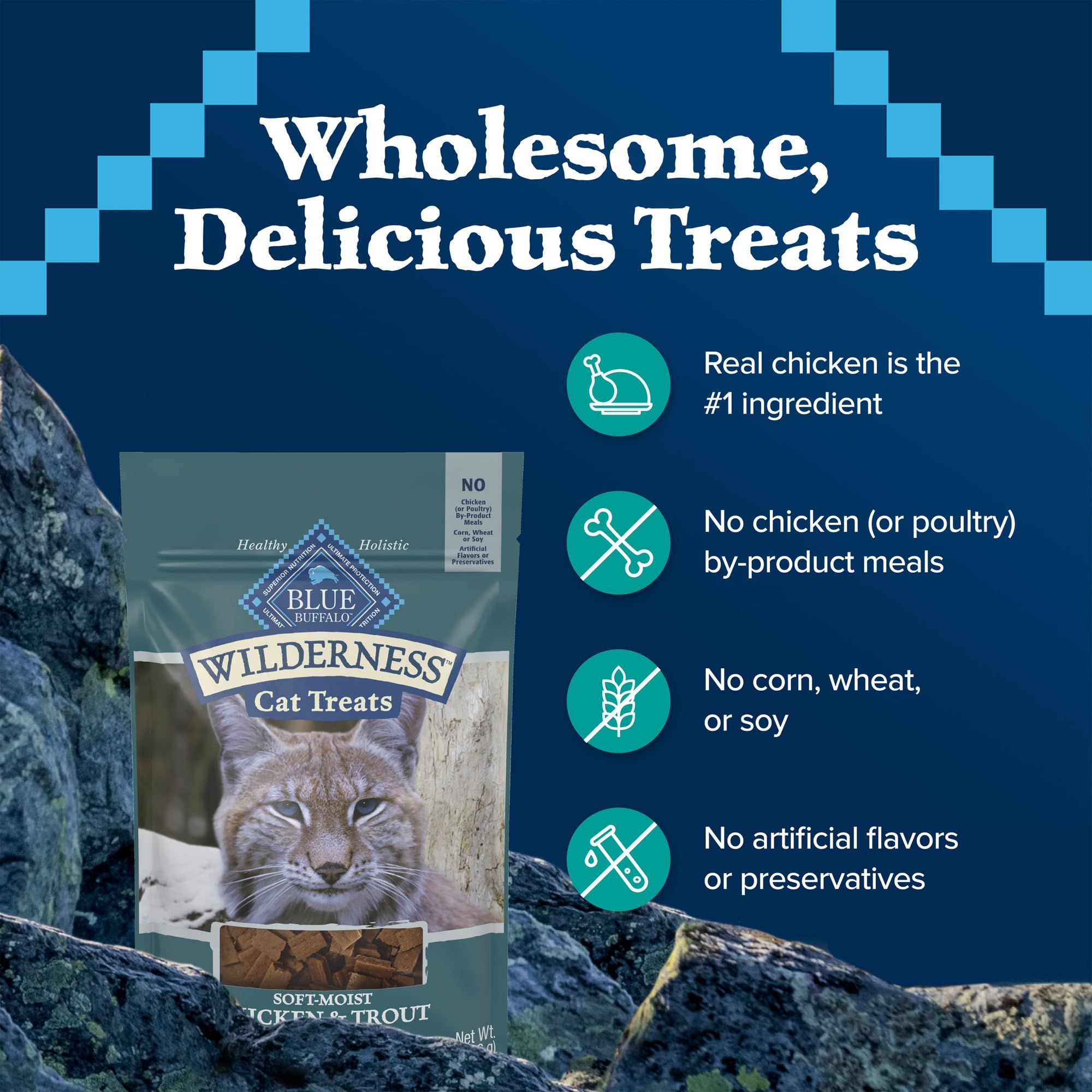 Blue Buffalo Wilderness ingredientes-naturales-para-gatos: snack equilibrado