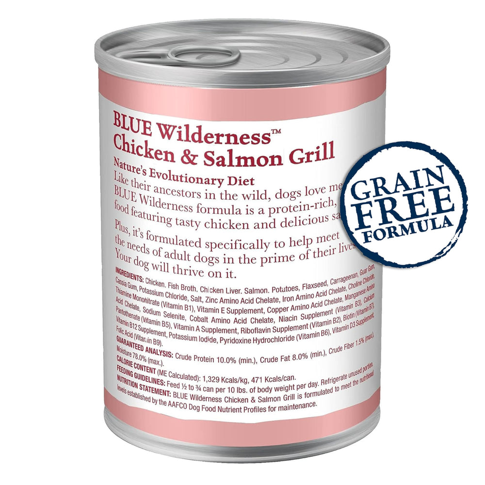 Blue Buffalo Wilderness lata-salmon-y-pollo-naturales: ingredientes naturales para una dieta equilibrada.